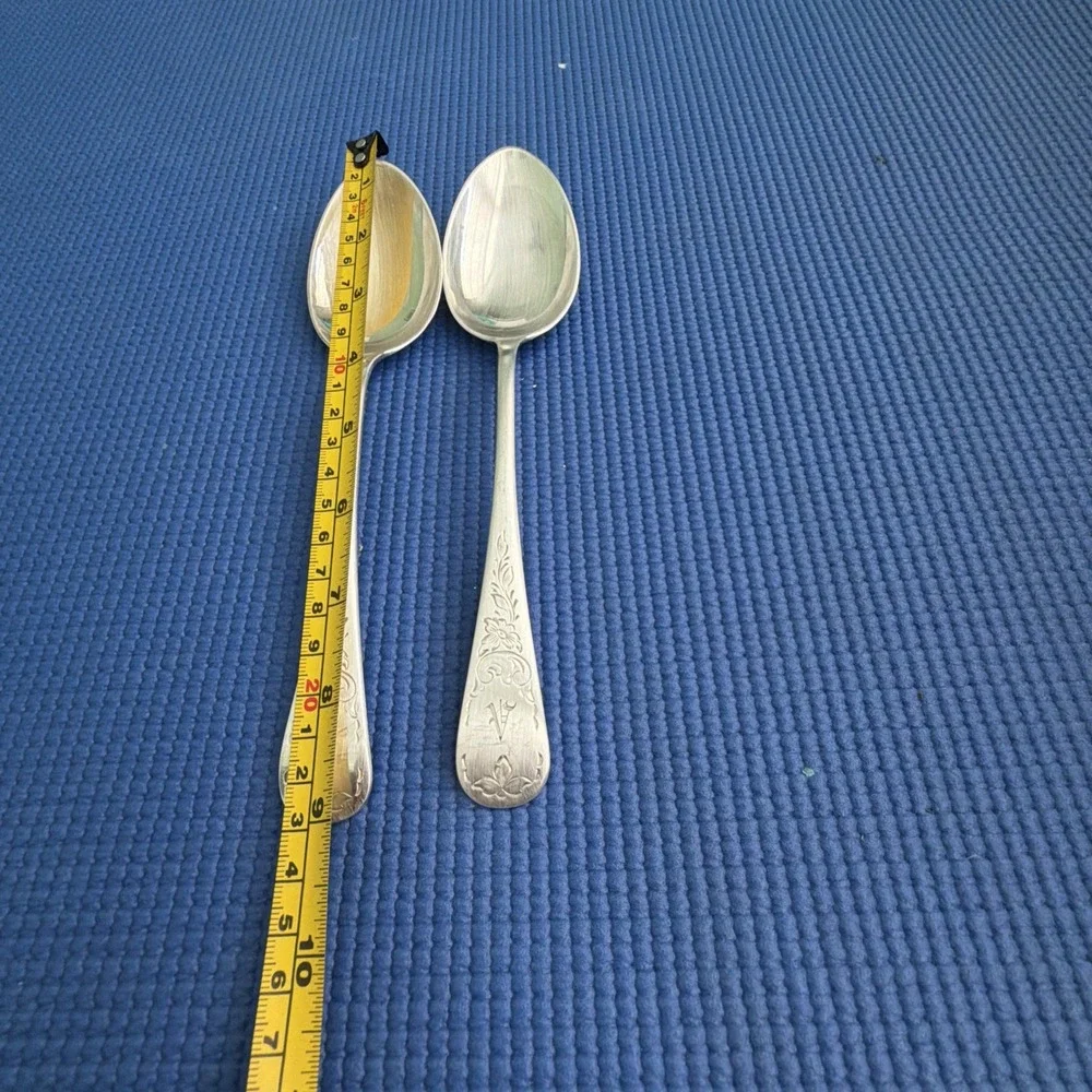 Vintage Set 2 SERVING SPOONS 9